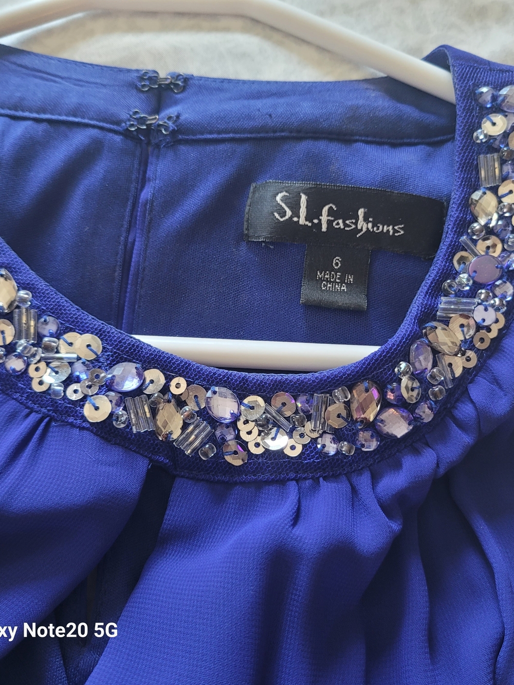 S.L. Fashions Royal Blue Sequin-Embellished Girls' Dress